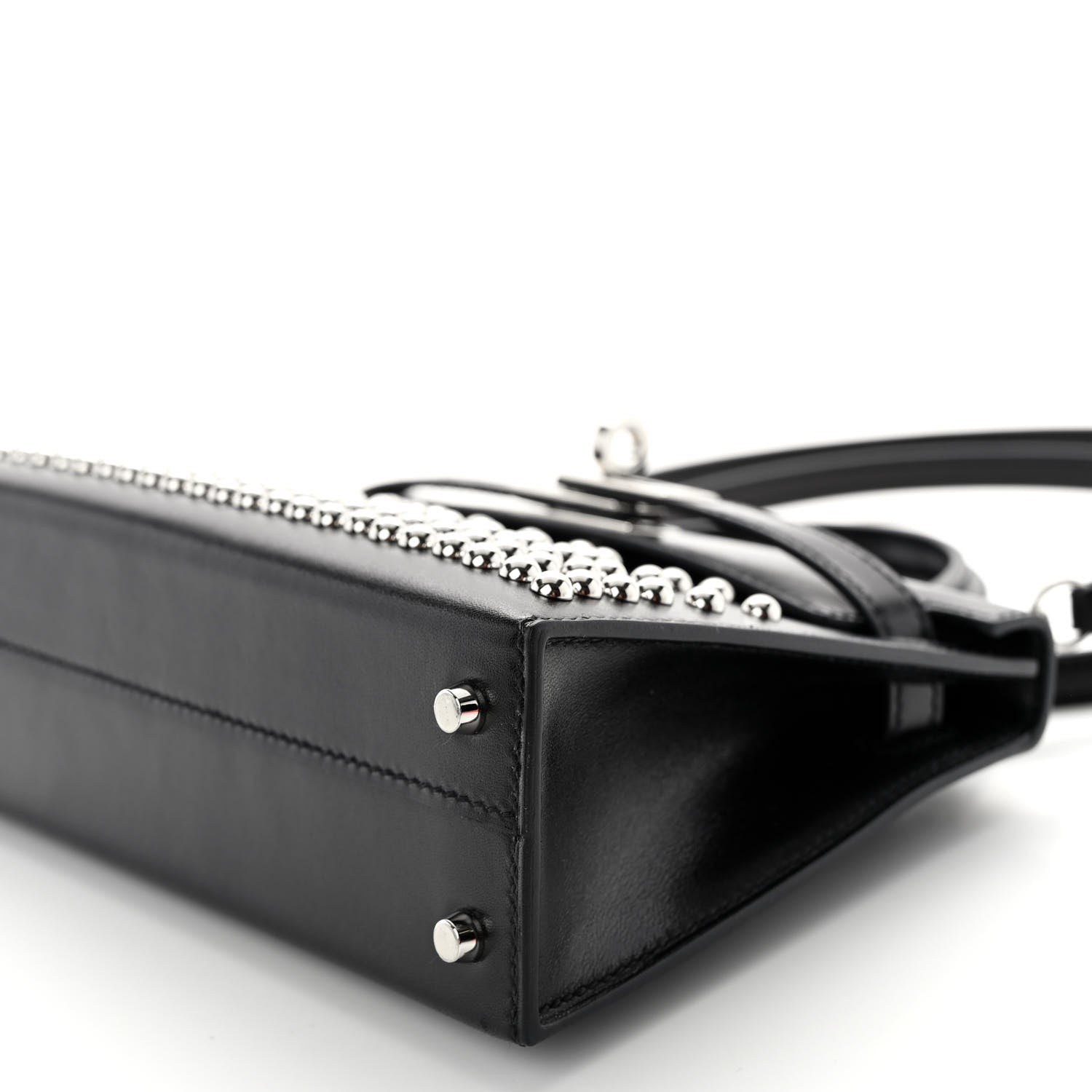 Hermes Box Studded Clouté Mini Kelly Sellier 20 Black 10 of 11