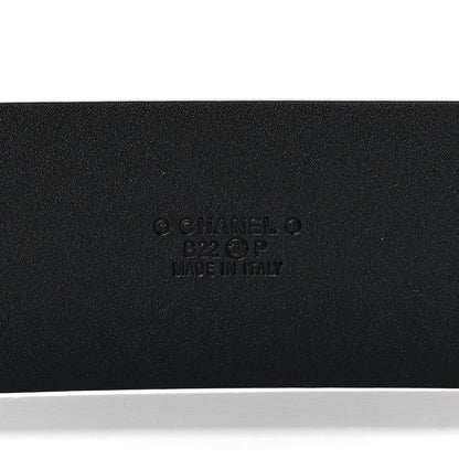 Chanel Calfskin CC Heart Coco In Love Belt 90 36 Black 3 of 7