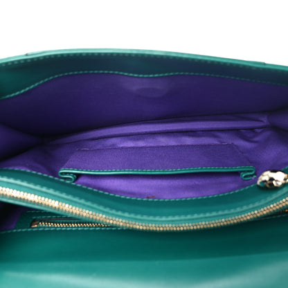Bulgari Calfskin Serpenti Forever Shoulder Bag Emerald Green 5 of 10
