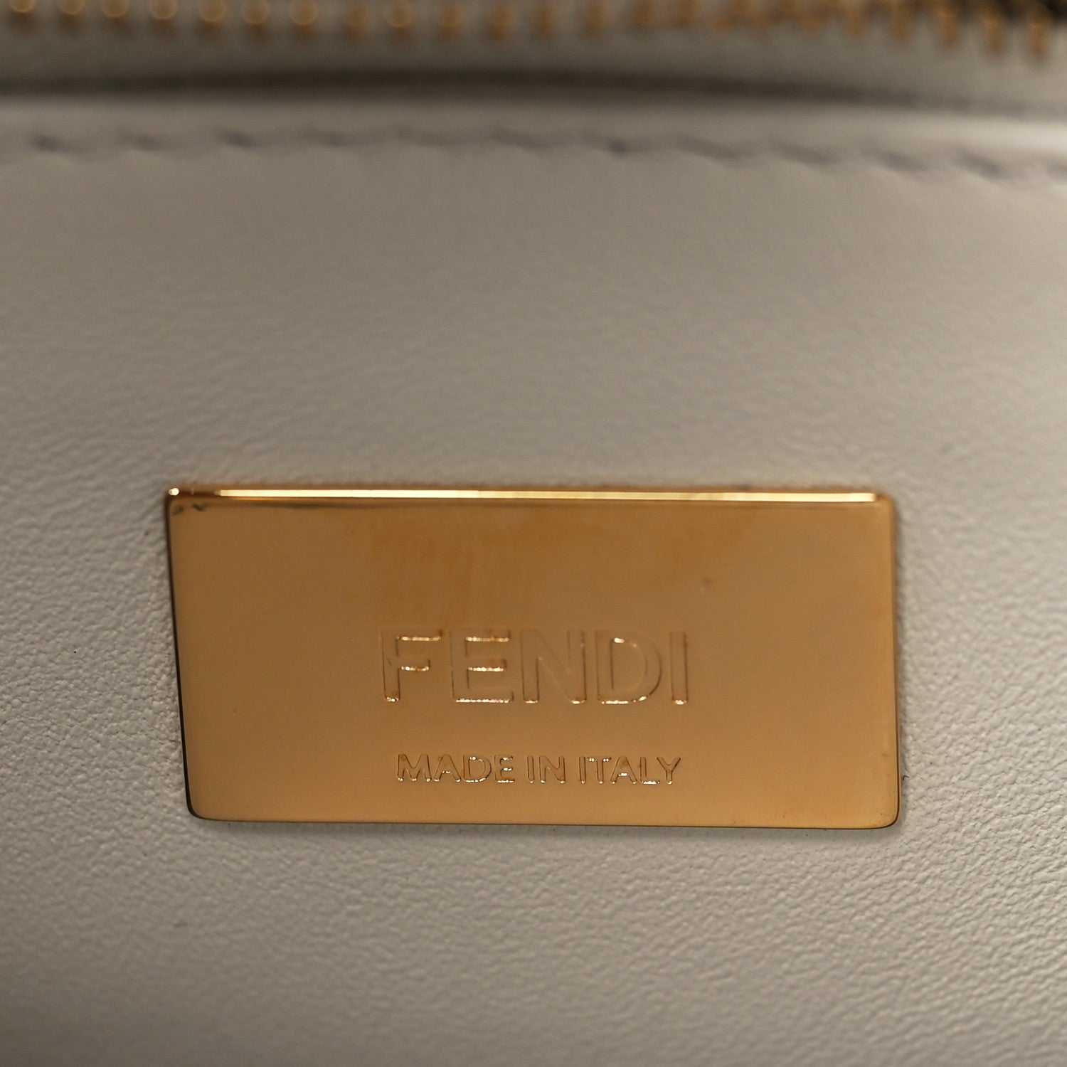 Fendi Glazed Fabric Nappa FF Disco Girls Inlay Mini Peekaboo Iconic Satchel Bianco Perla Multicolor 5 of 6