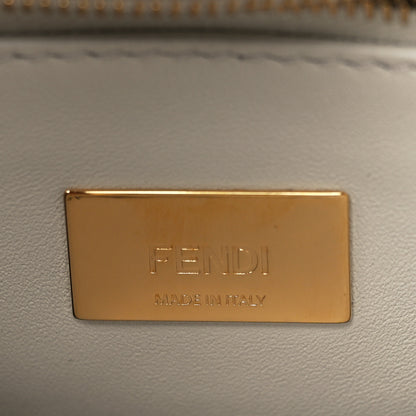 Fendi Glazed Fabric Nappa FF Disco Girls Inlay Mini Peekaboo Iconic Satchel Bianco Perla Multicolor 5 of 6