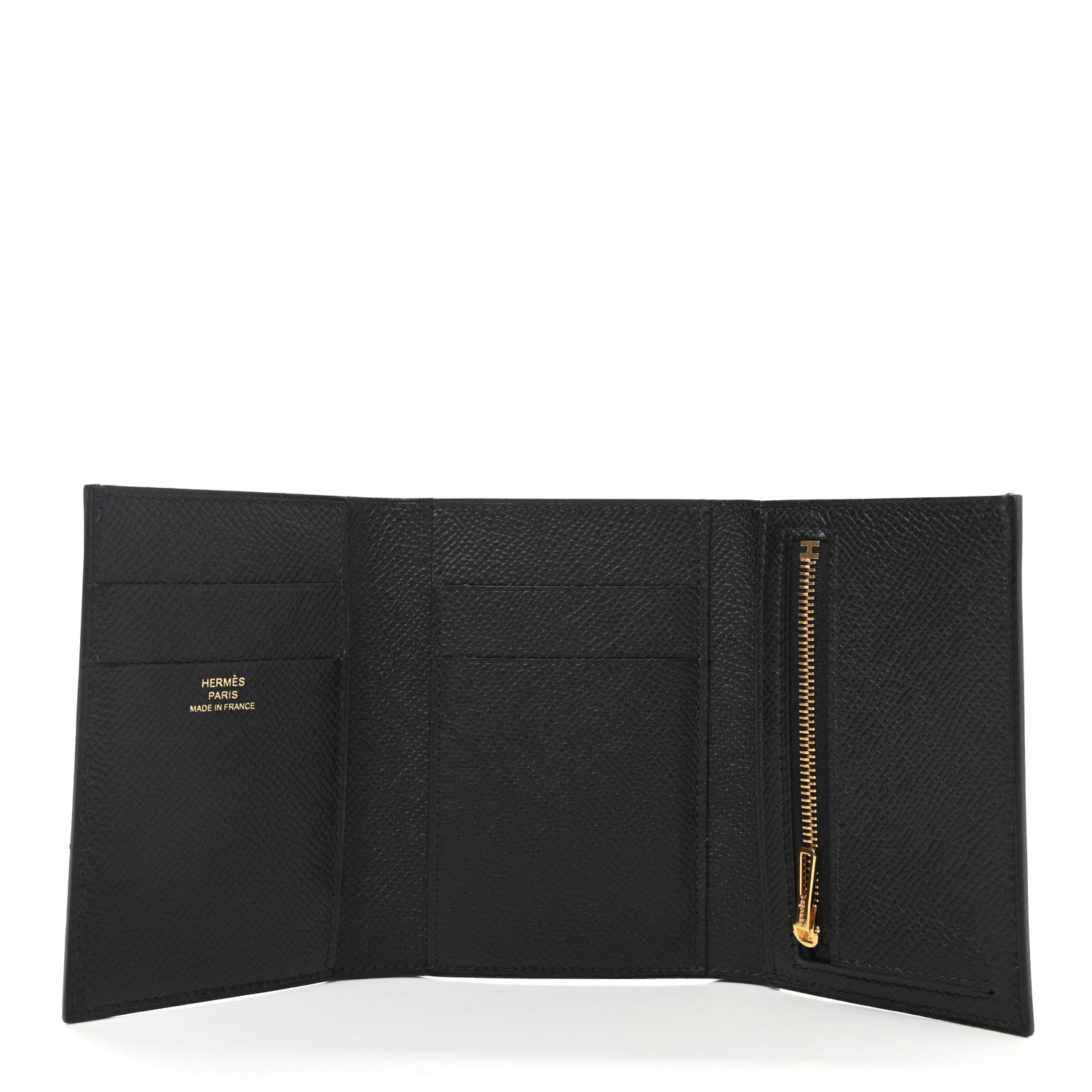 Hermes Epsom Tri-Fold Compact Bearn Wallet Black 5 of 7