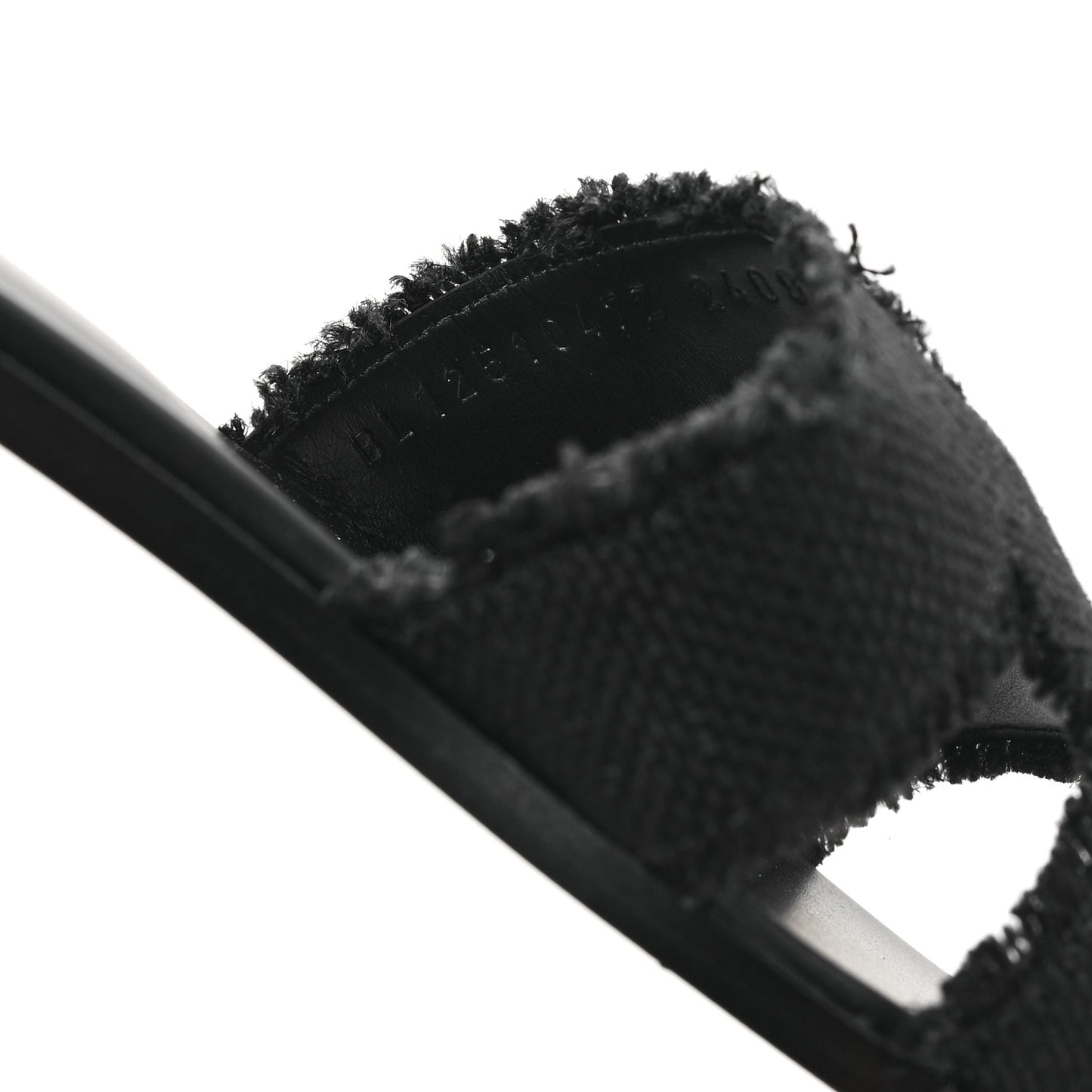 Toile H Oran Fringe Sandals 41 Black