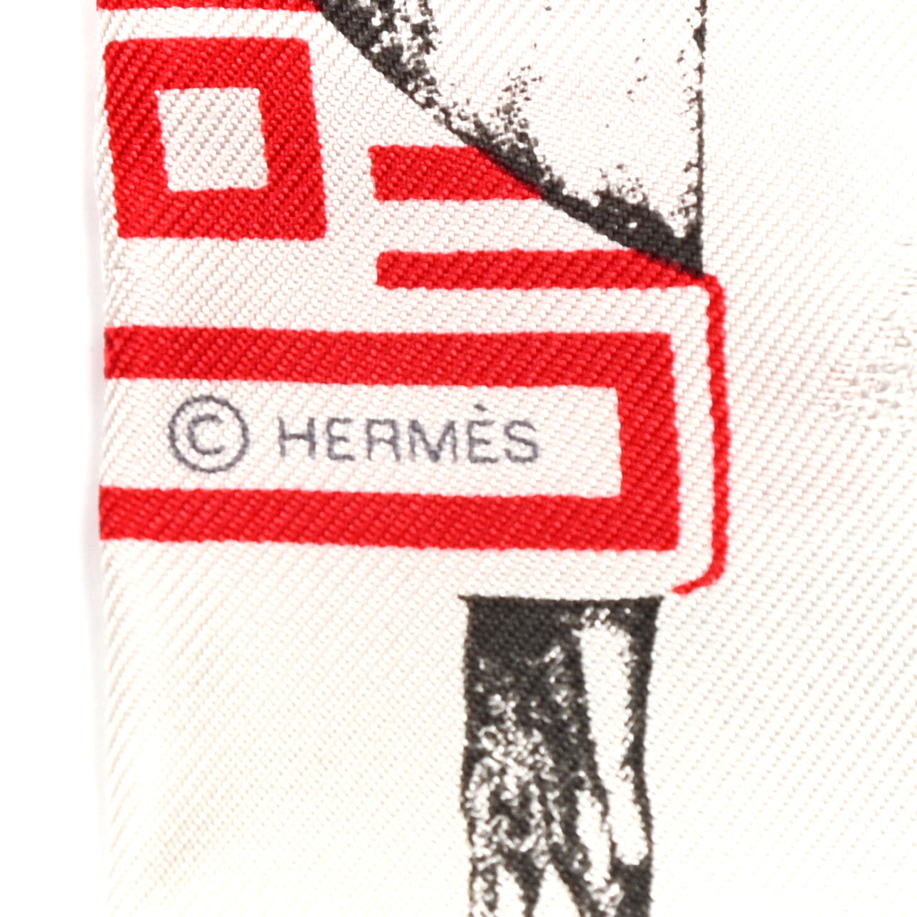 Hermes Silk Garde Robe Pop Charms Twilly White Multicolor 3 of 3