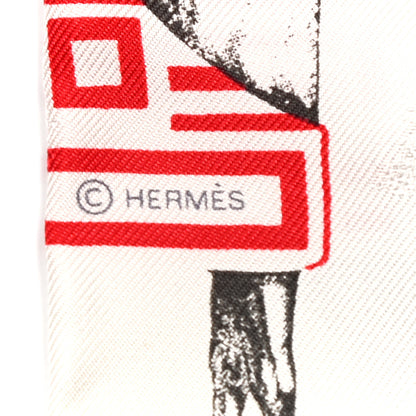 Hermes Silk Garde Robe Pop Charms Twilly White Multicolor 3 of 3