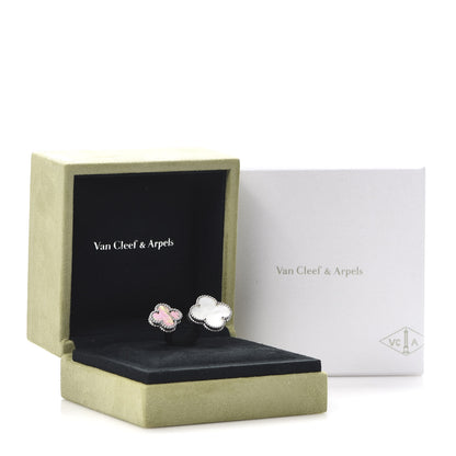 Van Cleef & Arpels 18K White Gold Mother of Pearl Magic Alhambra Between the Finger Ring 48 4.5 7 of 7
