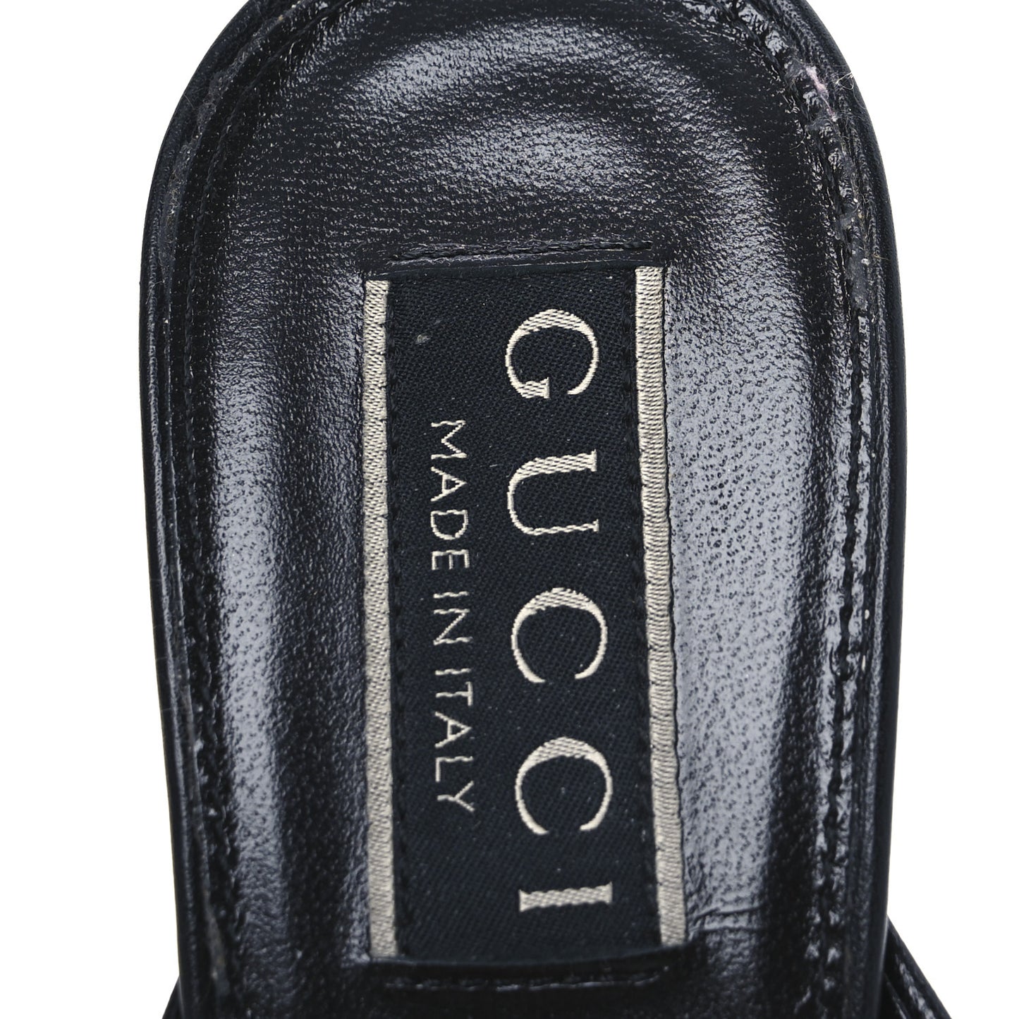 Calfskin Crystal Horsebit Sandal Pumps 36.5 Black