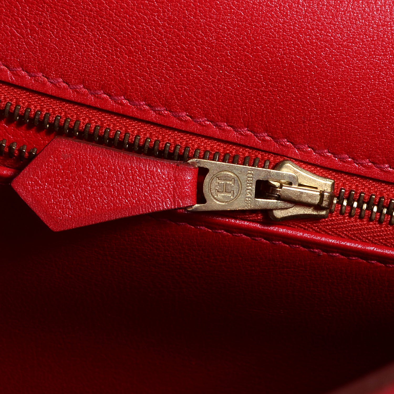Hermes Veau Gulliver Kelly Retourne 28 Rouge Vif 8 of 24