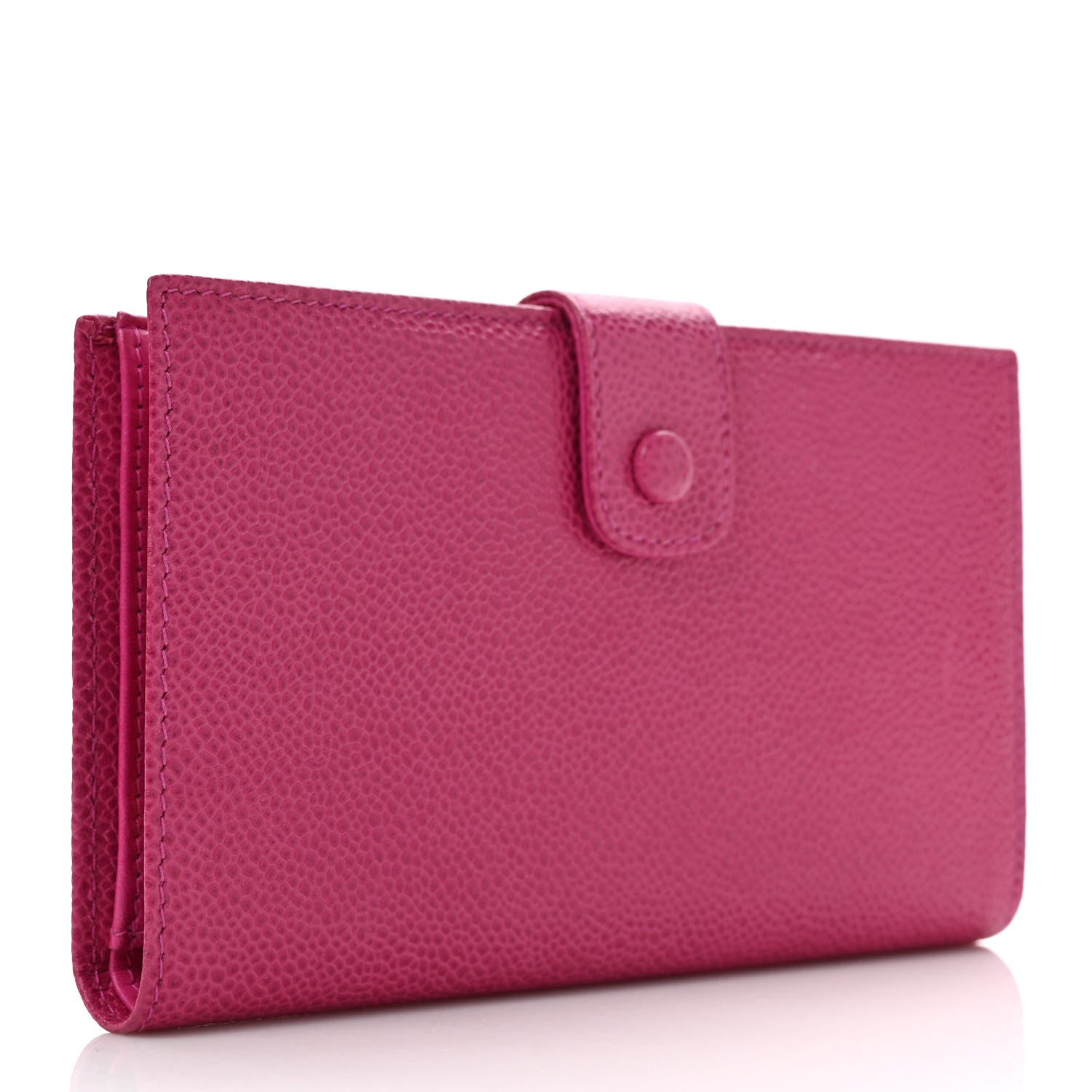 Chanel Caviar Timeless CC French Wallet Dark Pink 3 of 8