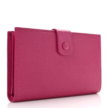 Chanel Caviar Timeless CC French Wallet Dark Pink 3 of 8