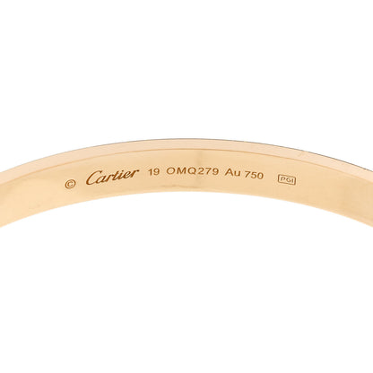 Cartier 18K Yellow Gold LOVE Cuff Bracelet 19 3 of 4