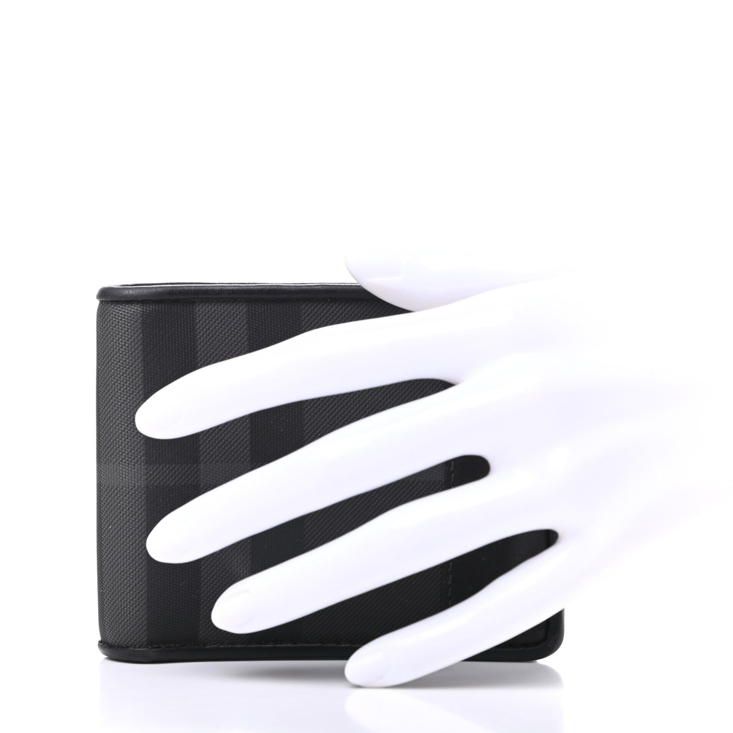 Smoked Check Bi-Fold Wallet Black