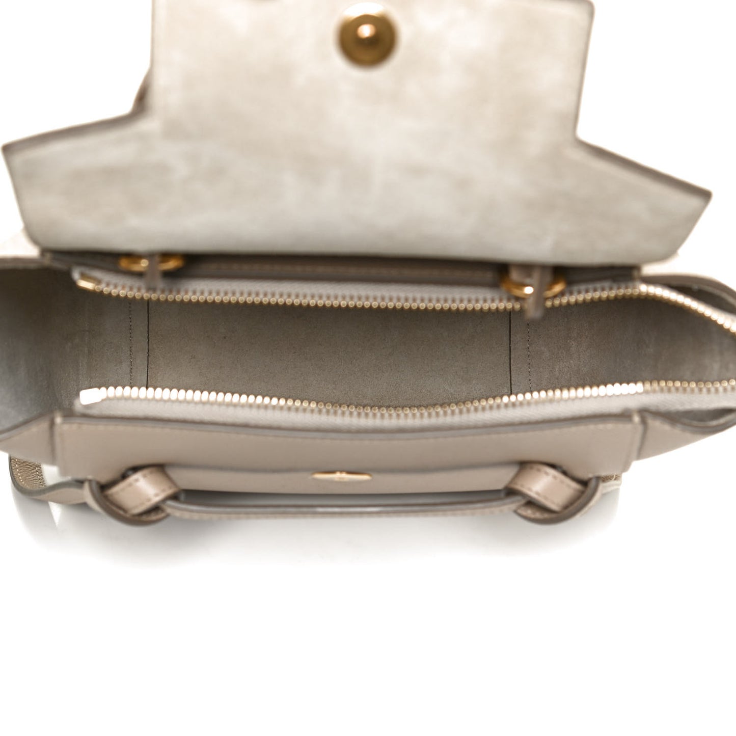 Grained Calfskin Nano Belt Bag Light Taupe