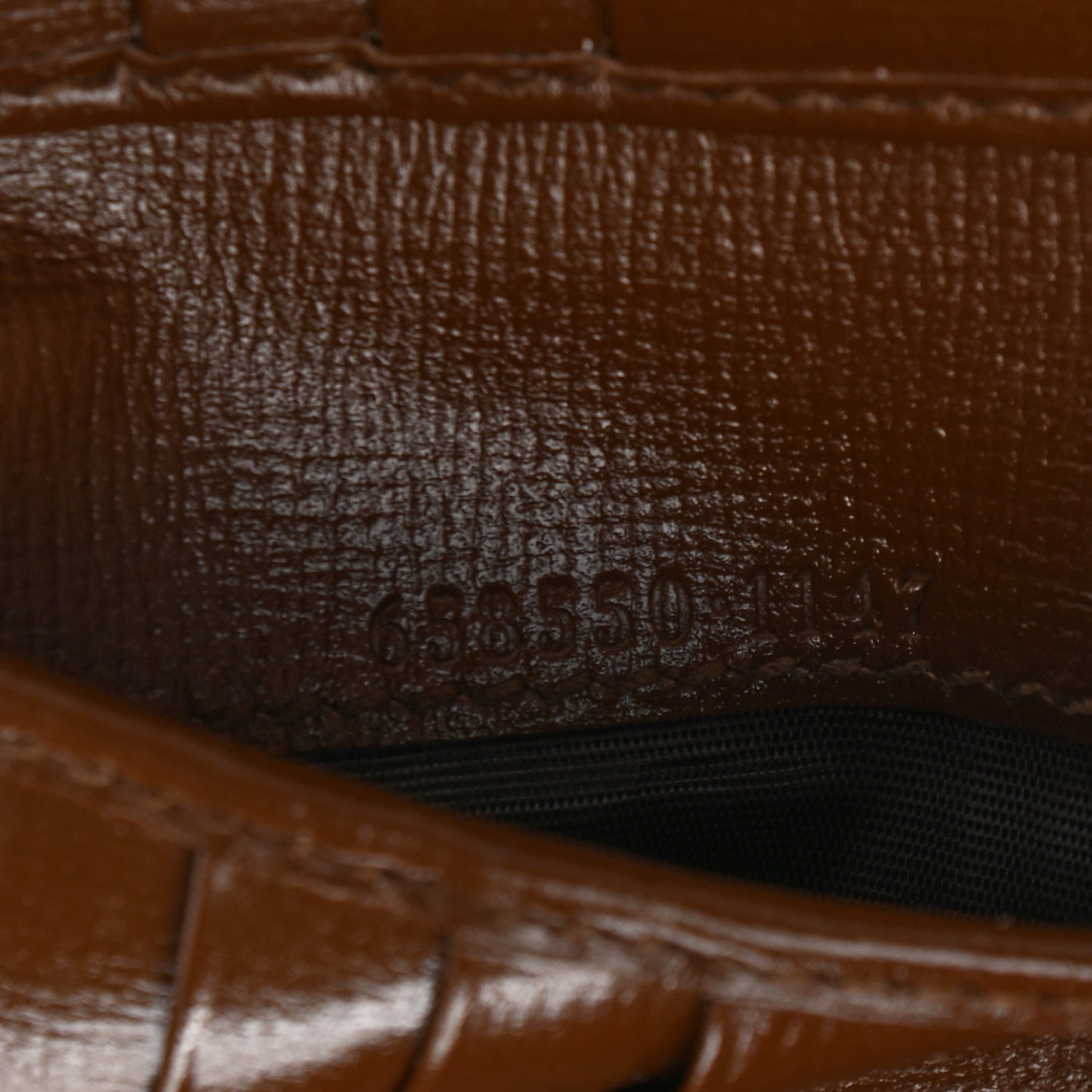 GG Supreme Monogram Textured Calfskin Web Jackie 1961 French Flap Wallet Beige Ebony Brown Sugar