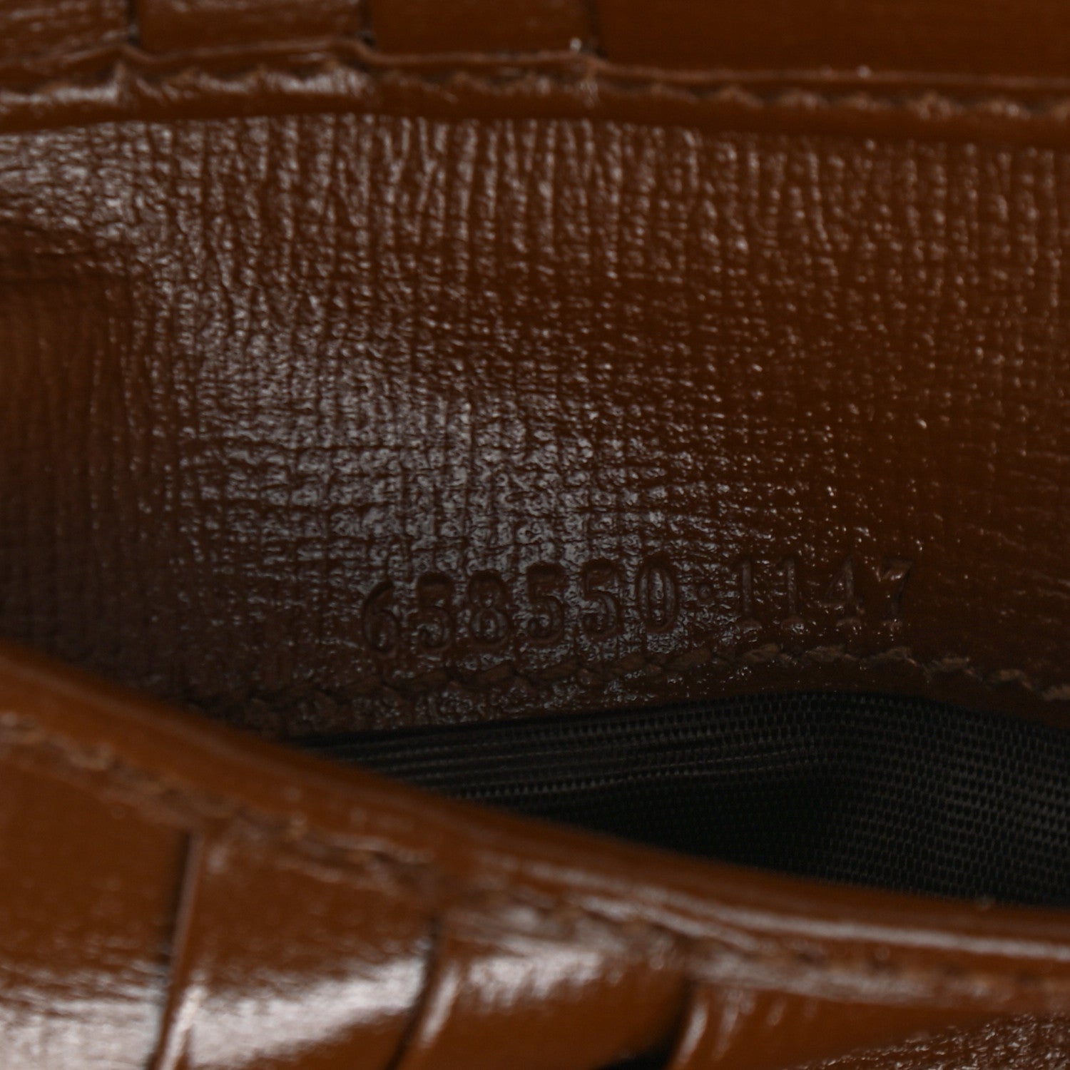 Gucci GG Supreme Monogram Textured Calfskin Web Jackie 1961 French Flap Wallet Beige Ebony Brown Sugar 7 of 8