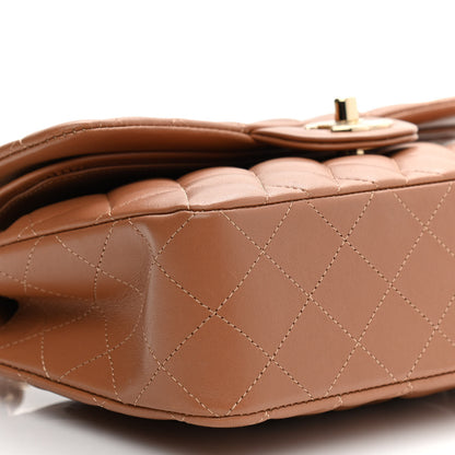 Chanel Lambskin Quilted Small Double Flap Brown 9 of 17
