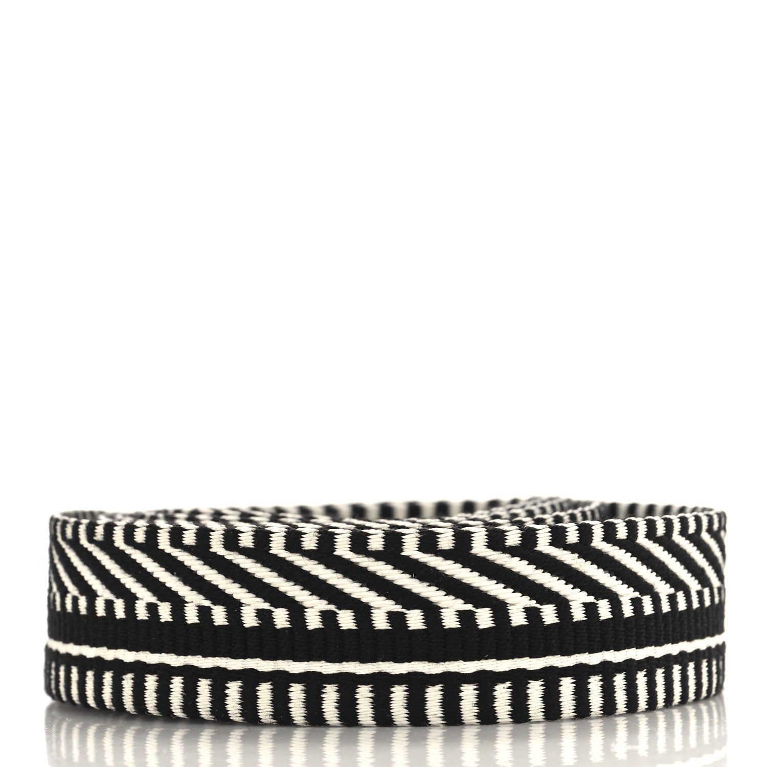 Hermes Toile Swift 25mm Sangle Cavale Shoulder Strap Black Ecru 2 of 6