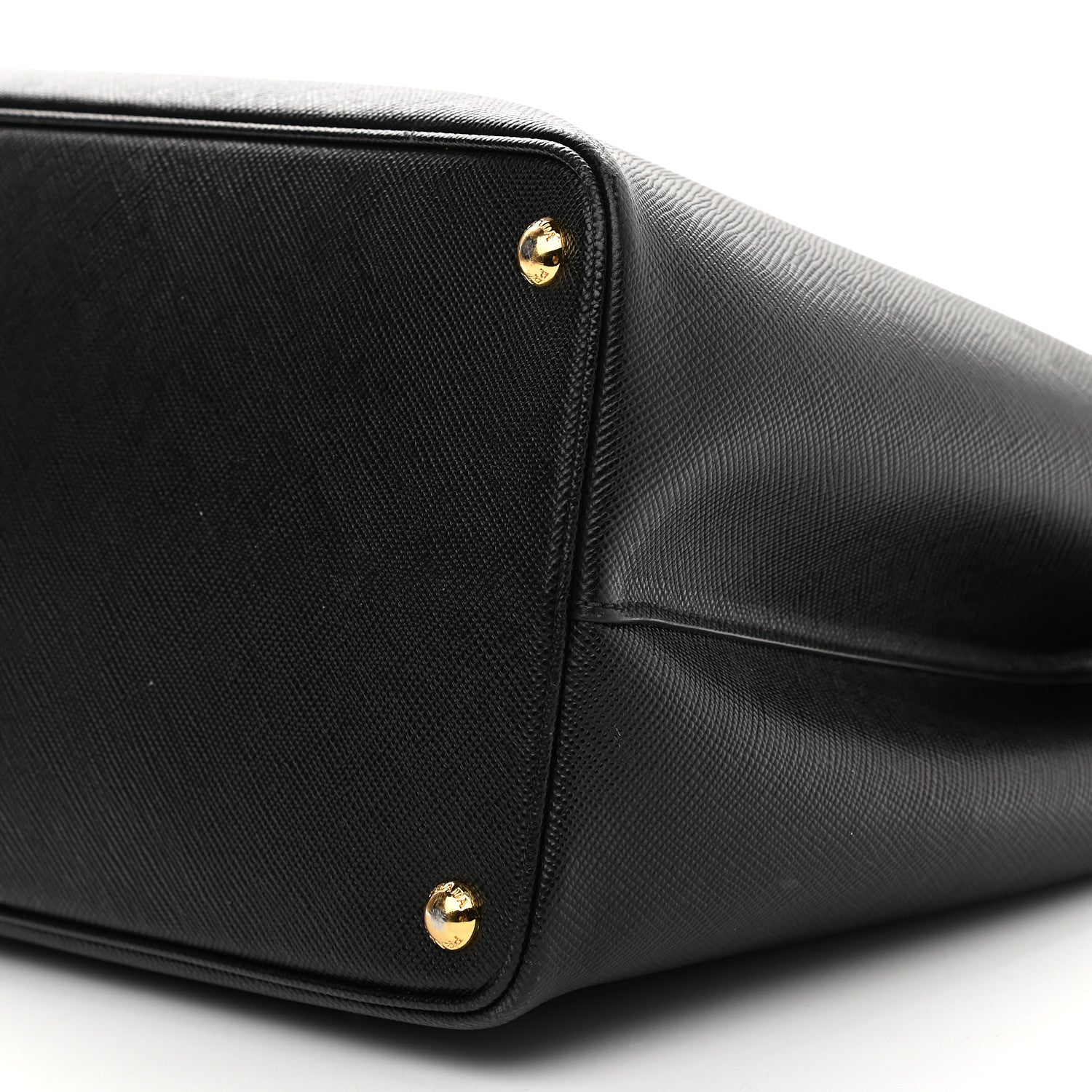 Prada Saffiano Cuir Small Double Bag Black Fuoco 10 of 10
