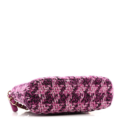 Chanel Tweed Quilted Mini Clutch With Chain Purple 4 of 12