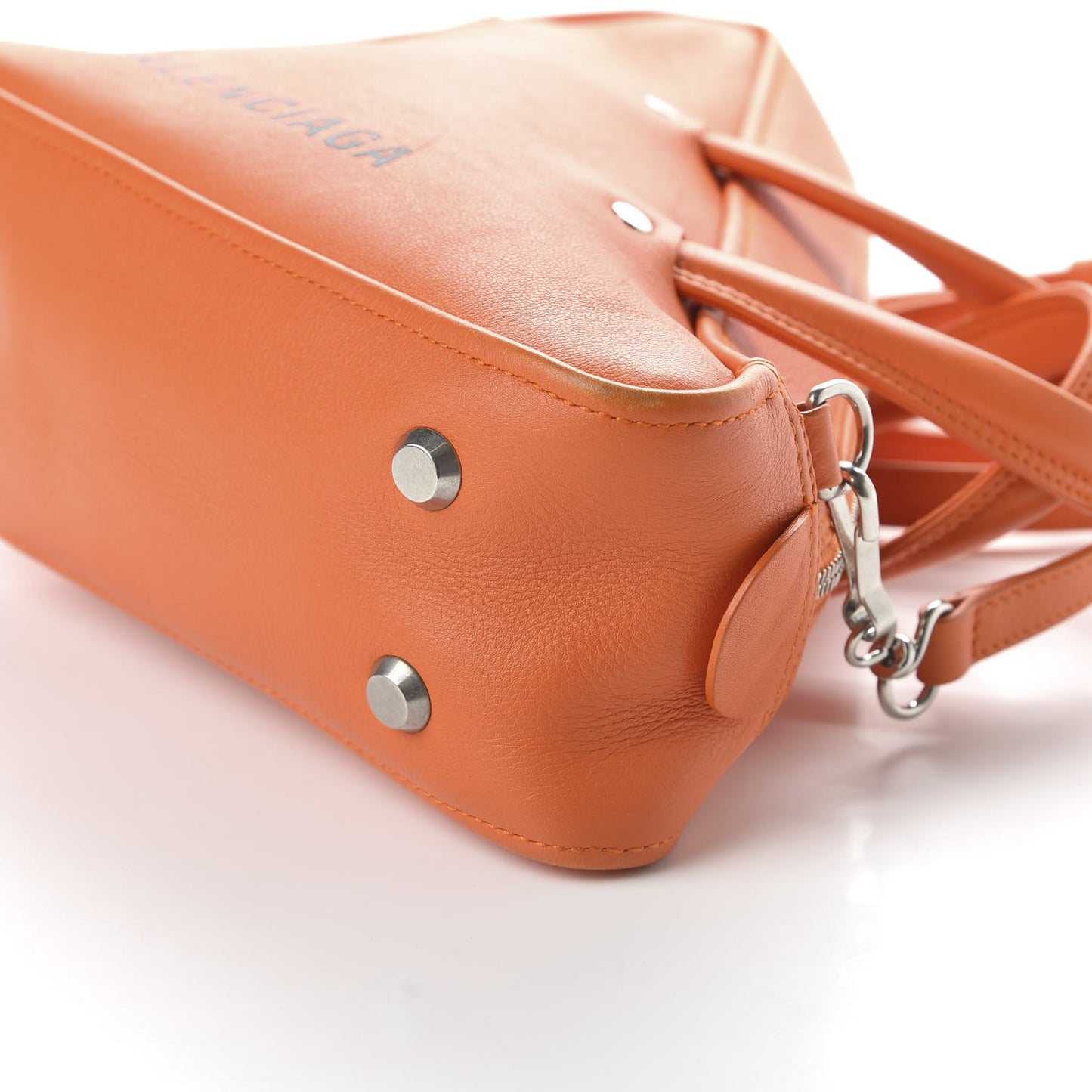 Calfskin S Triangle Duffle Orange
