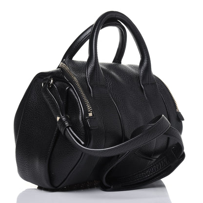 Alexander Wang Pebbled Lambskin Mini Rockie Black Pale Gold Hardware 4 of 15