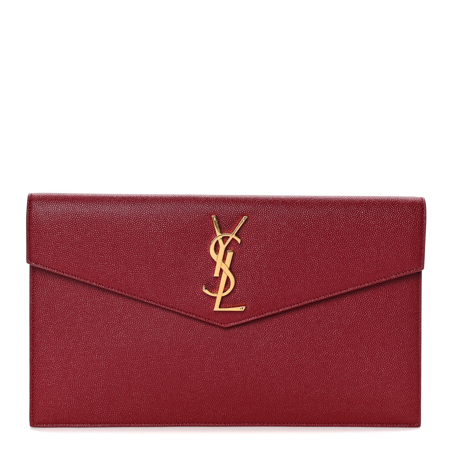 Saint Laurent Grain De Poudre Uptown Pouch Burgundy 2 of 15