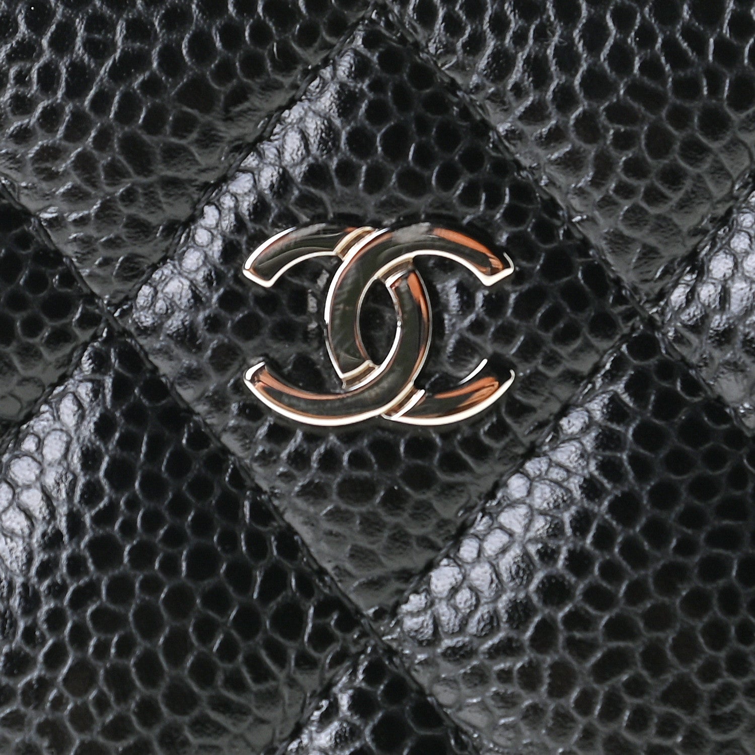 Chanel Caviar Quilted Zip Coin Purse Black 6 of 9