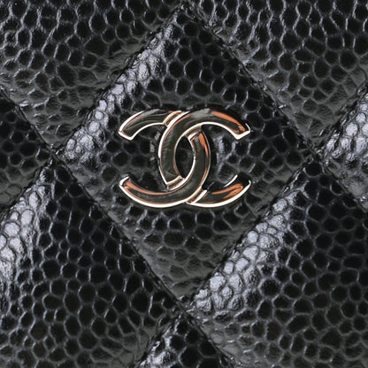 Chanel Caviar Quilted Zip Coin Purse Black 6 of 9