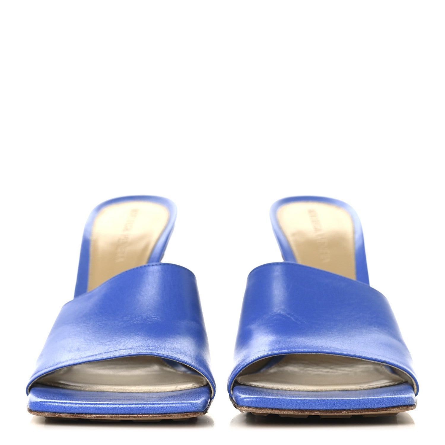 Bottega Veneta Lambskin Stretch Mule Sandals 39 Aquarium 3 of 8