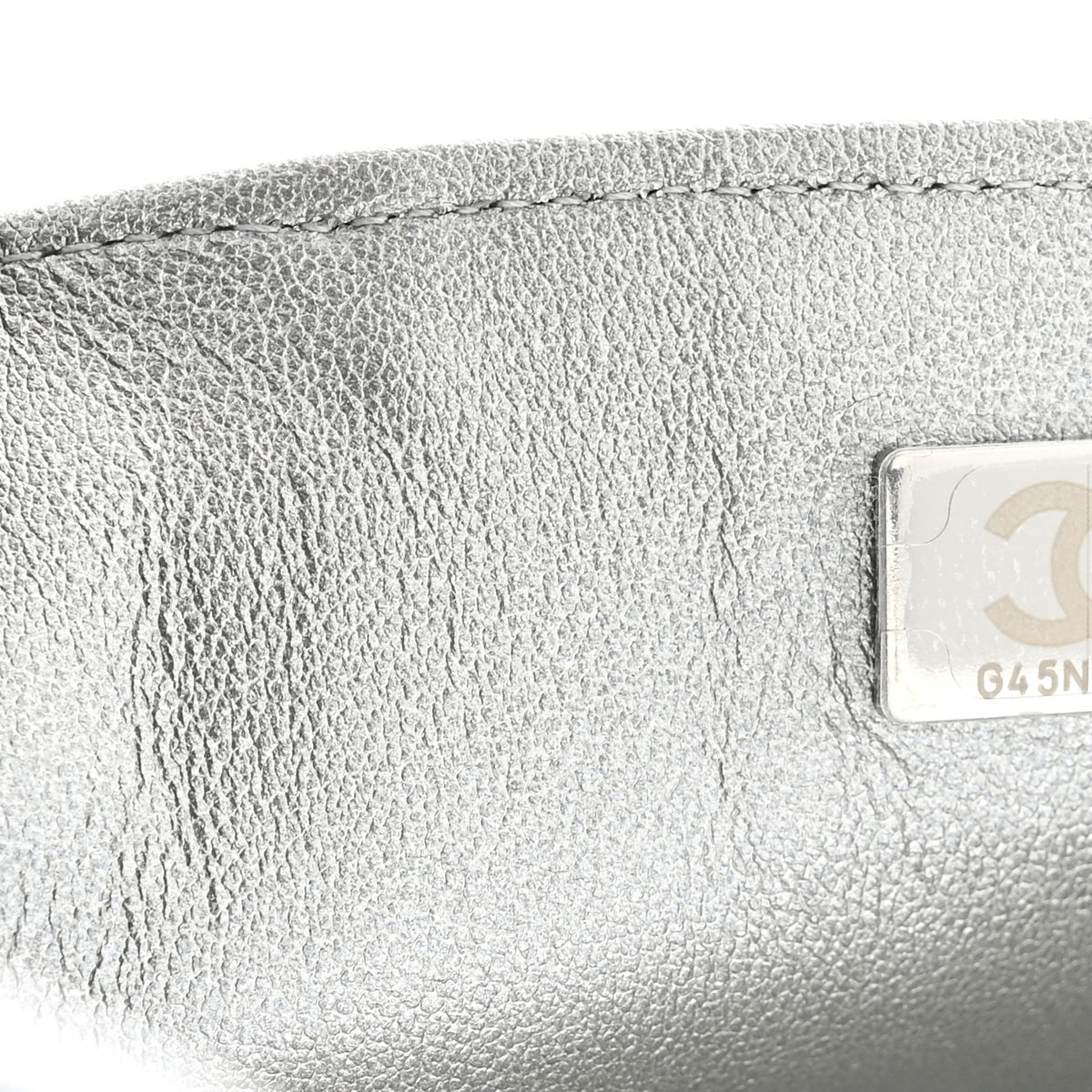 Chanel Metallic Lambskin Tie My Bow Flap Clutch With Chain Silver 7 of 10