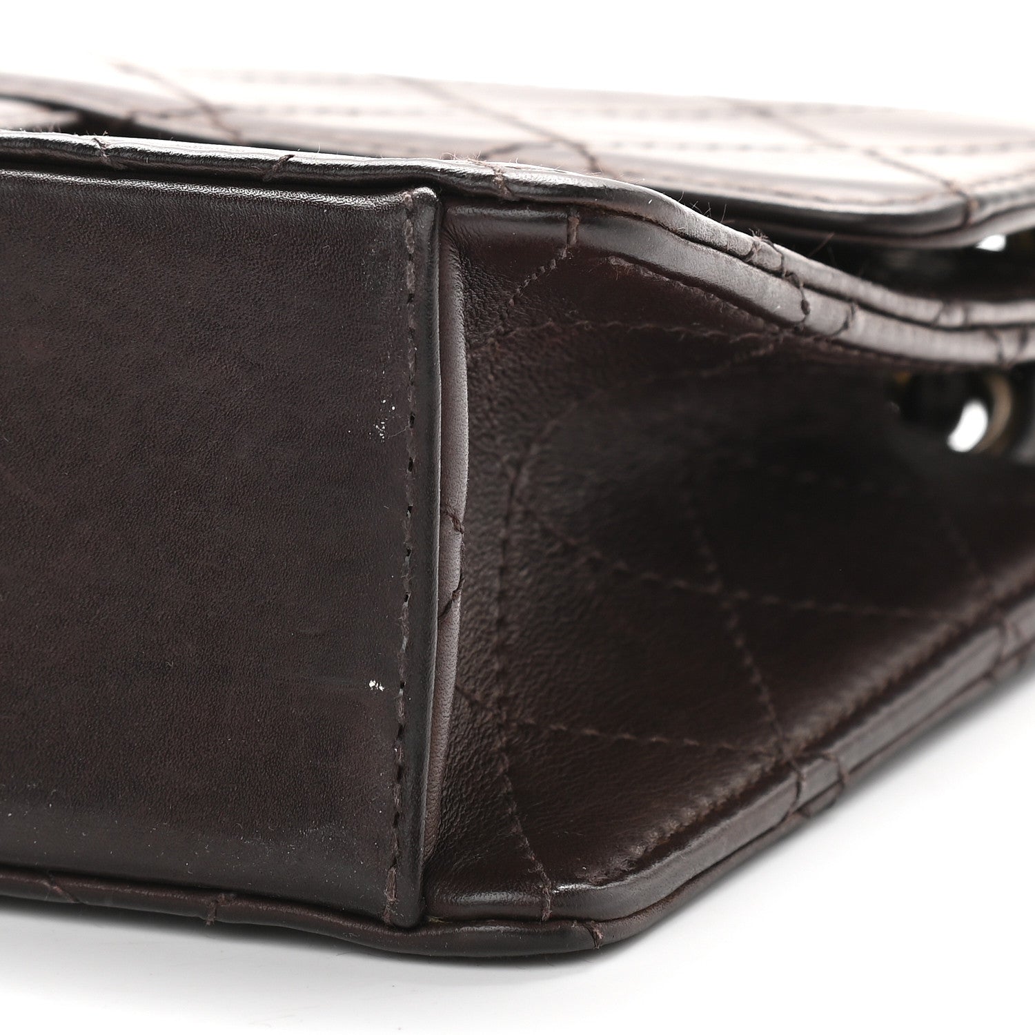 Chanel Lambskin Quilted Small Single Flap Brown 9 of 9