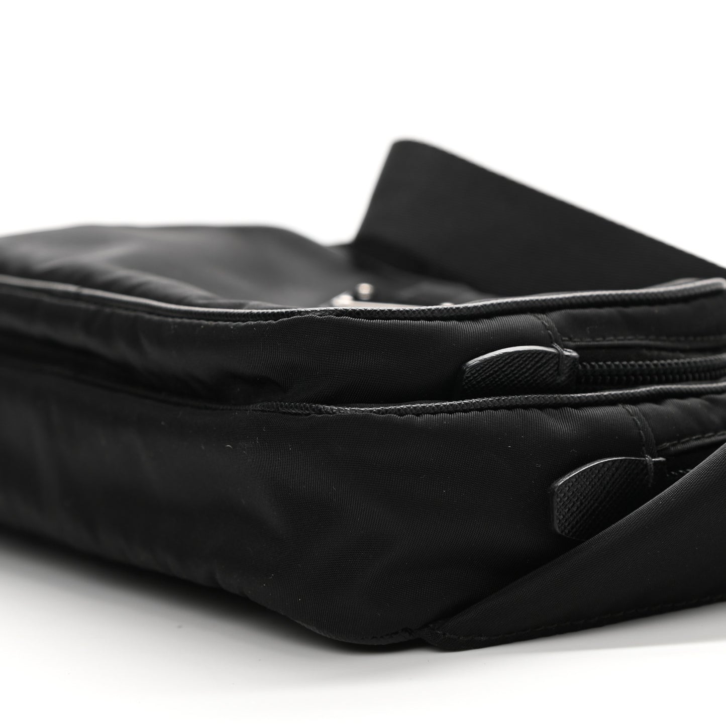 Tessuto Nylon Saffiano Belt Bag Black