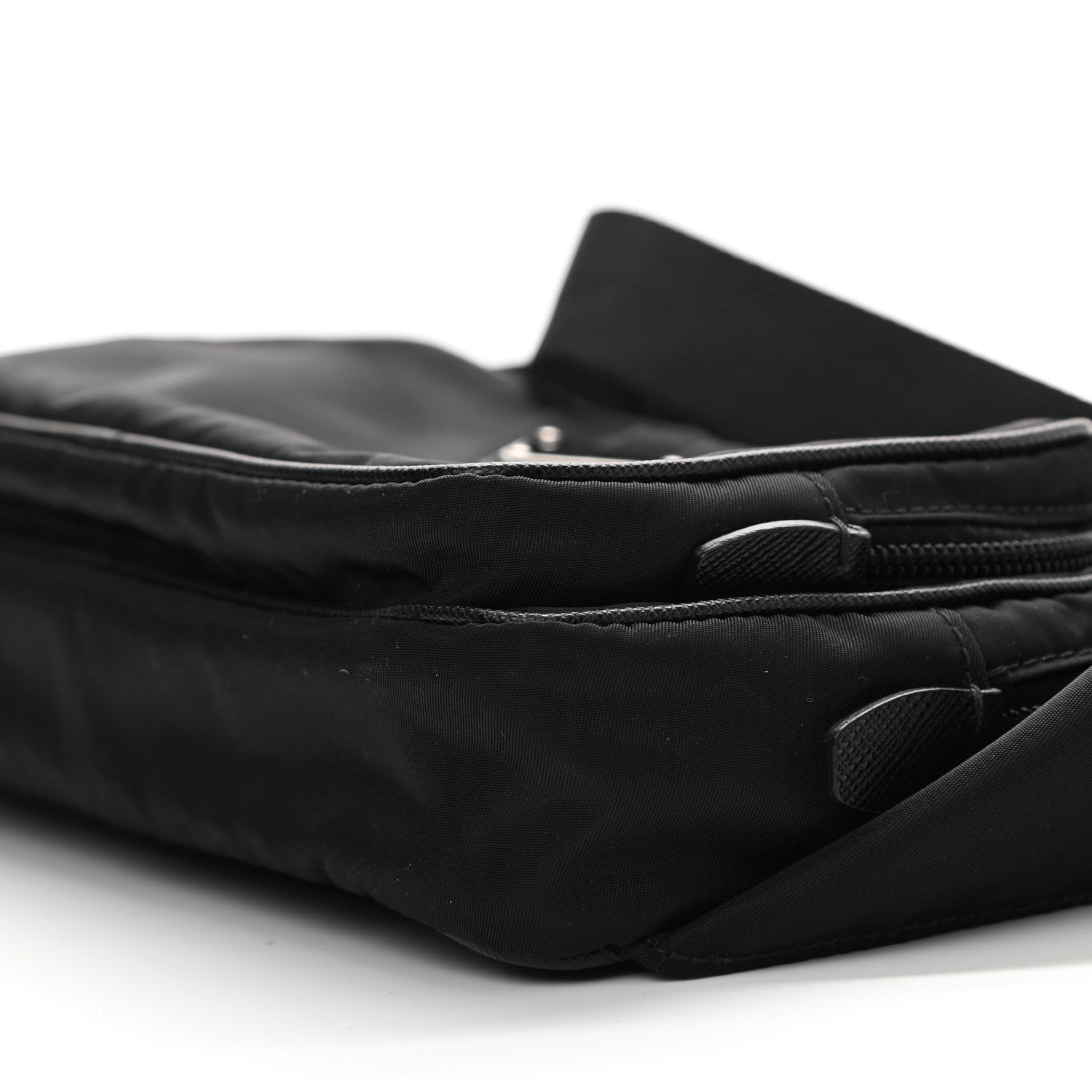 Prada Tessuto Nylon Saffiano Belt Bag Black 11 of 12