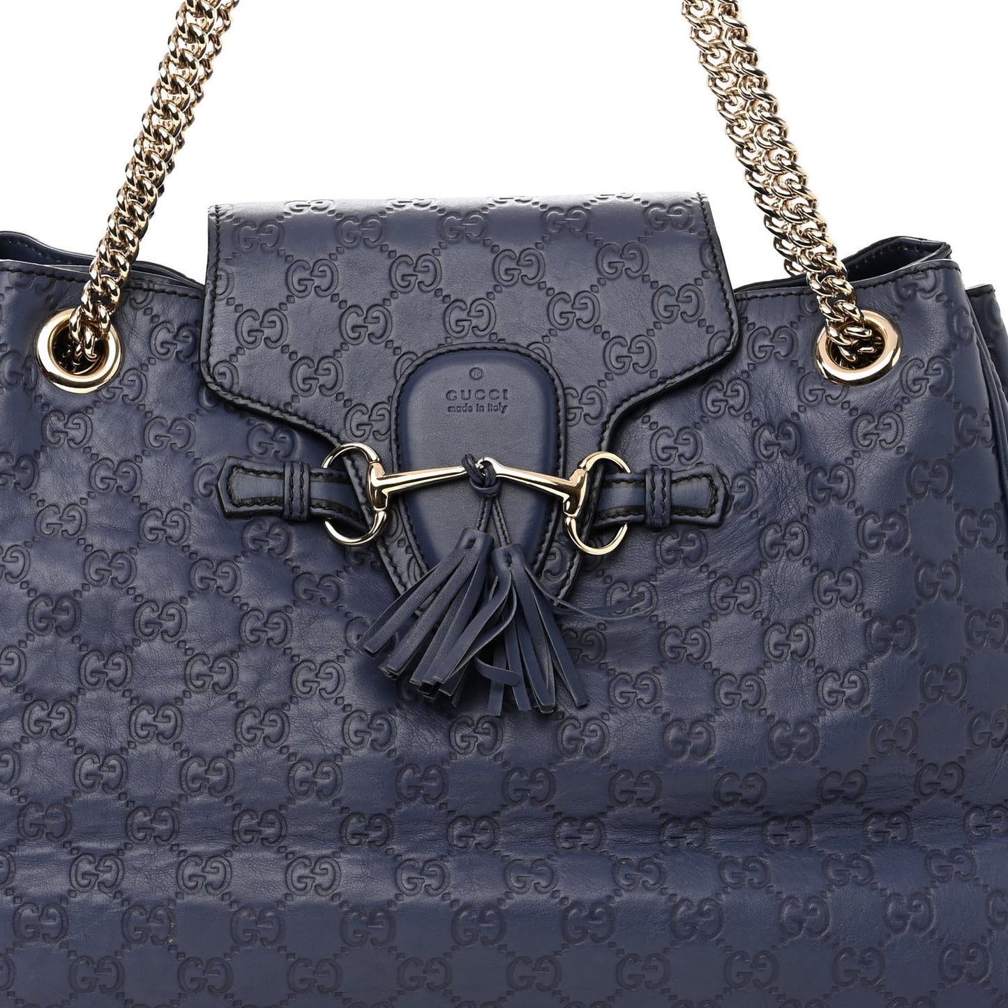 Guccissima Medium Emily Shoulder Bag Blue