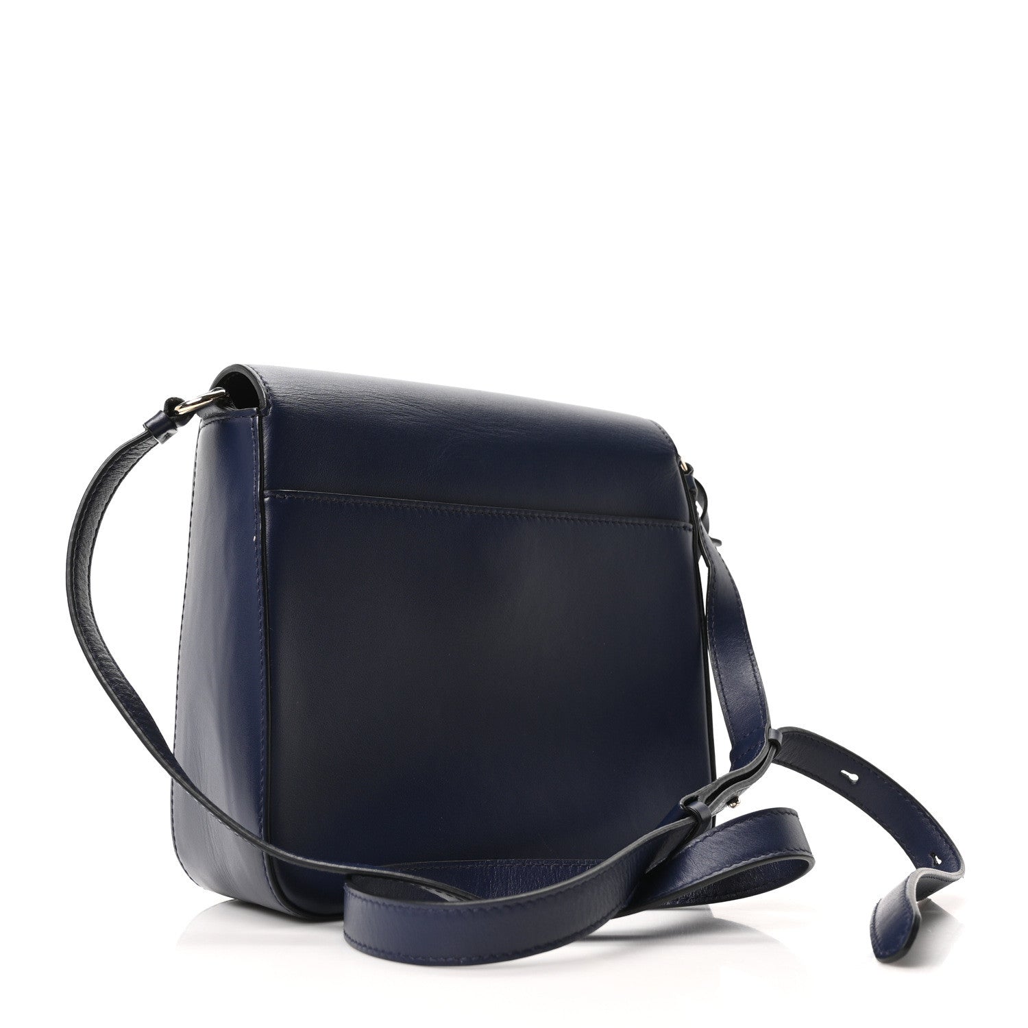 Salvatore Ferragamo Calfskin Gancini Lock Flap Crossbody Navy 3 of 9