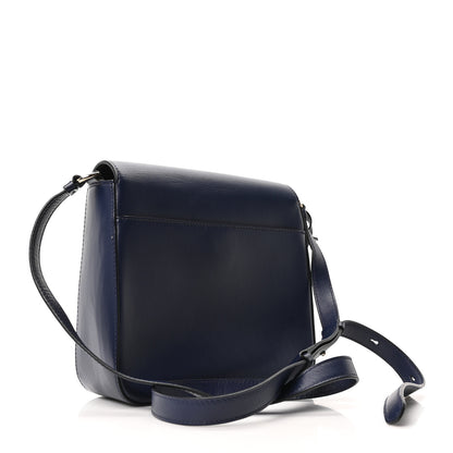 Salvatore Ferragamo Calfskin Gancini Lock Flap Crossbody Navy 3 of 9