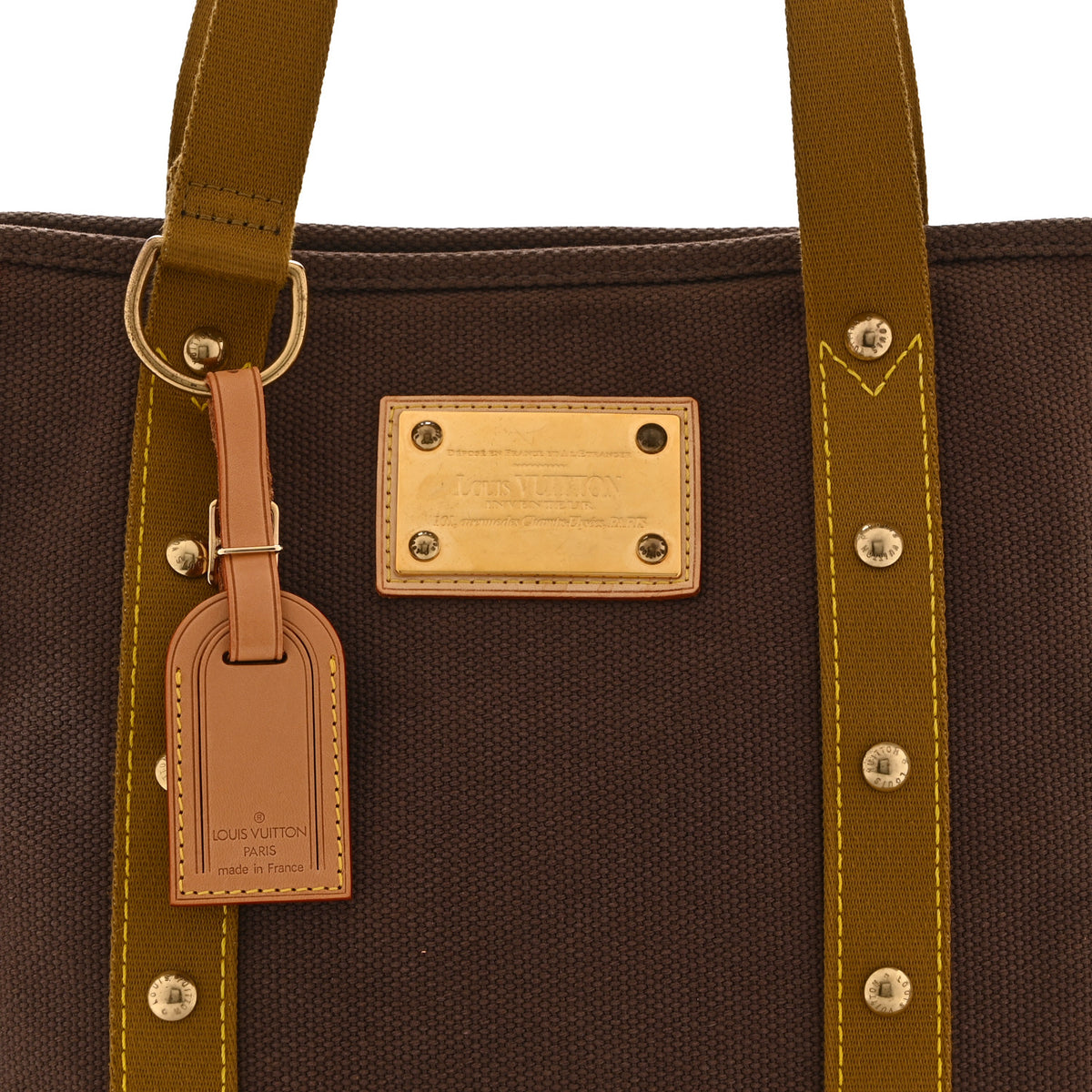 Toile Antigua Cabas MM Brown Kaki