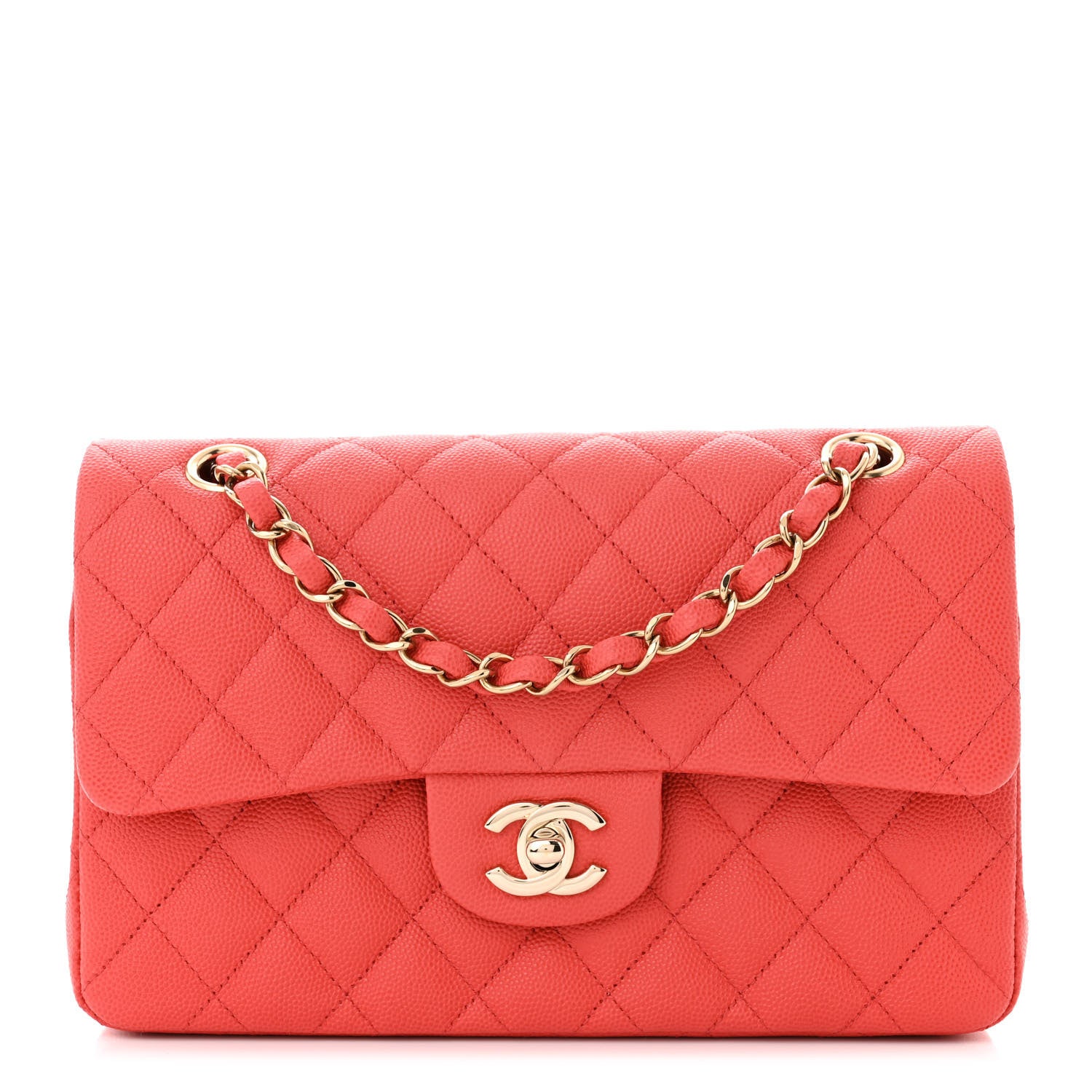 Chanel Caviar Quilted Small Double Flap Red 1 of 11