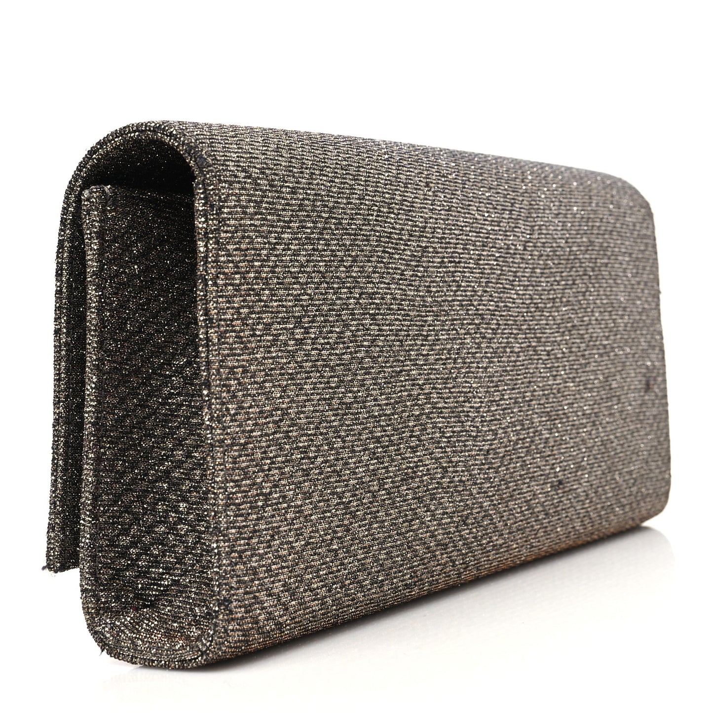 Metallic Canvas Woven Classic Monogram Kate Tassel Clutch Ciad Argento