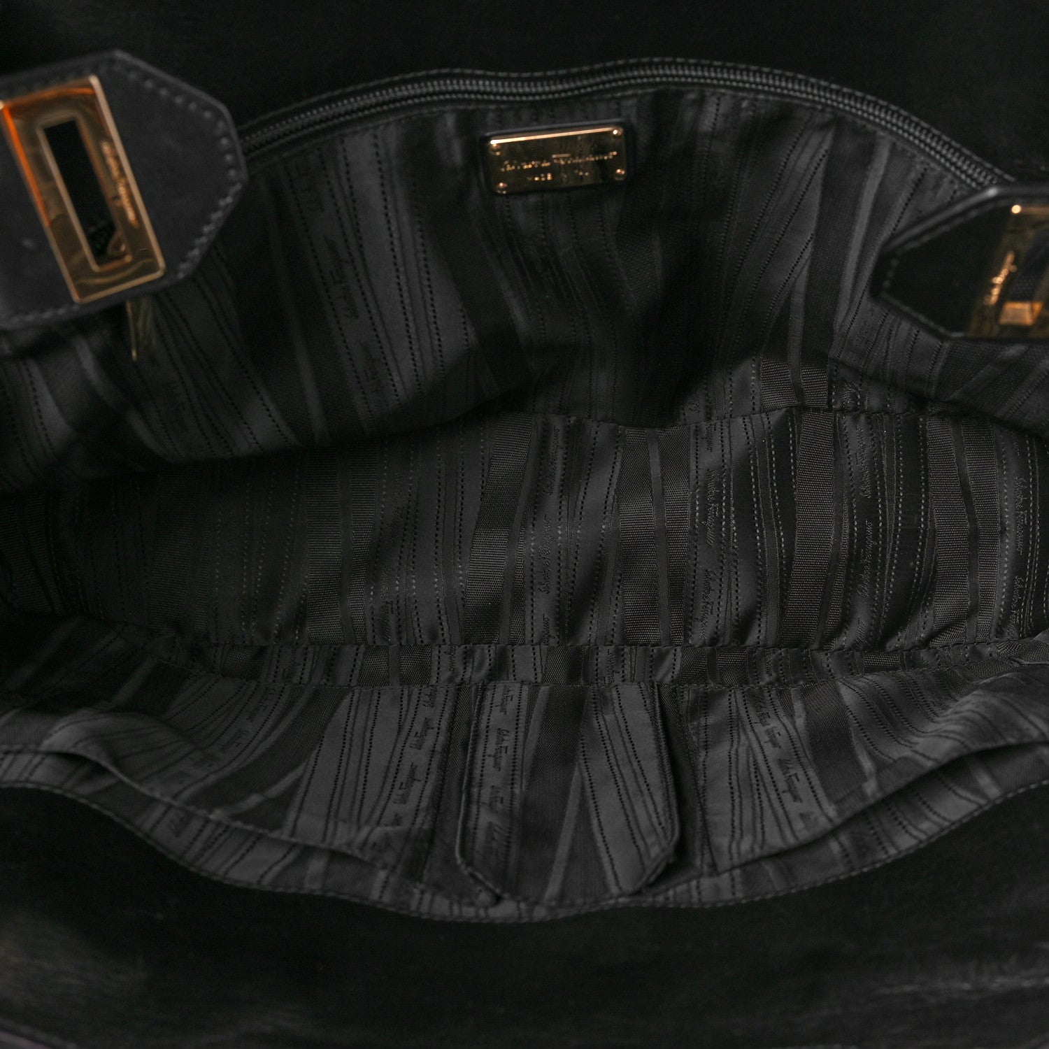 Salvatore Ferragamo Calfskin Wanda Tote Black 4 of 10