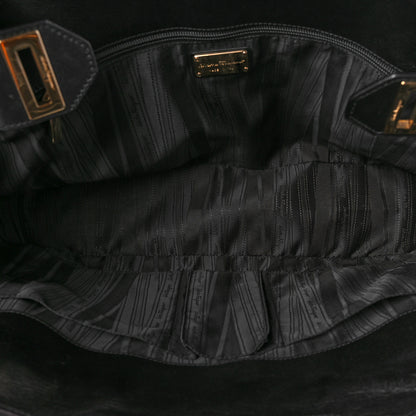 Salvatore Ferragamo Calfskin Wanda Tote Black 4 of 10