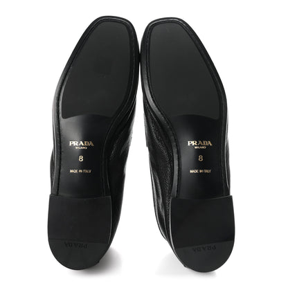 Prada Goatskin Calzature Uomo Mens Loafers 8 Black 6 of 10