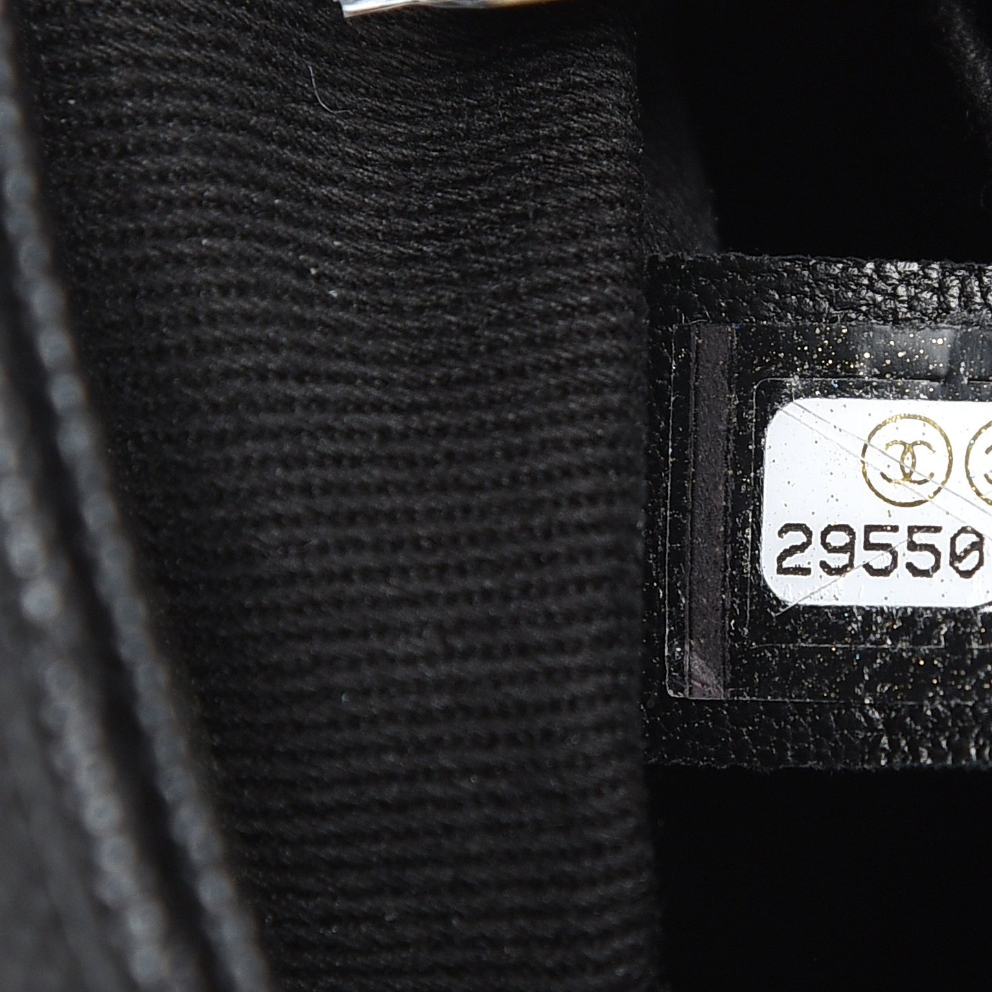 Caviar Lizard Embossed Quilted Mini Coco Handle Flap Black