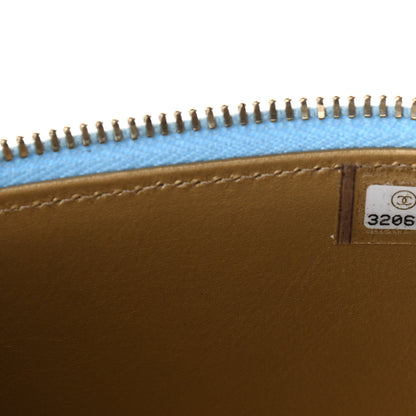 Chanel Lambskin Quilted Pearl Crush Mini Vanity Case With Chain Light Blue 8 of 12