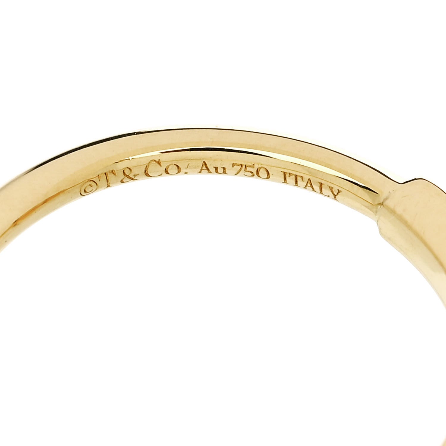 Tiffany 18K Yellow Gold T Wire Ring 55 7.25 4 of 5