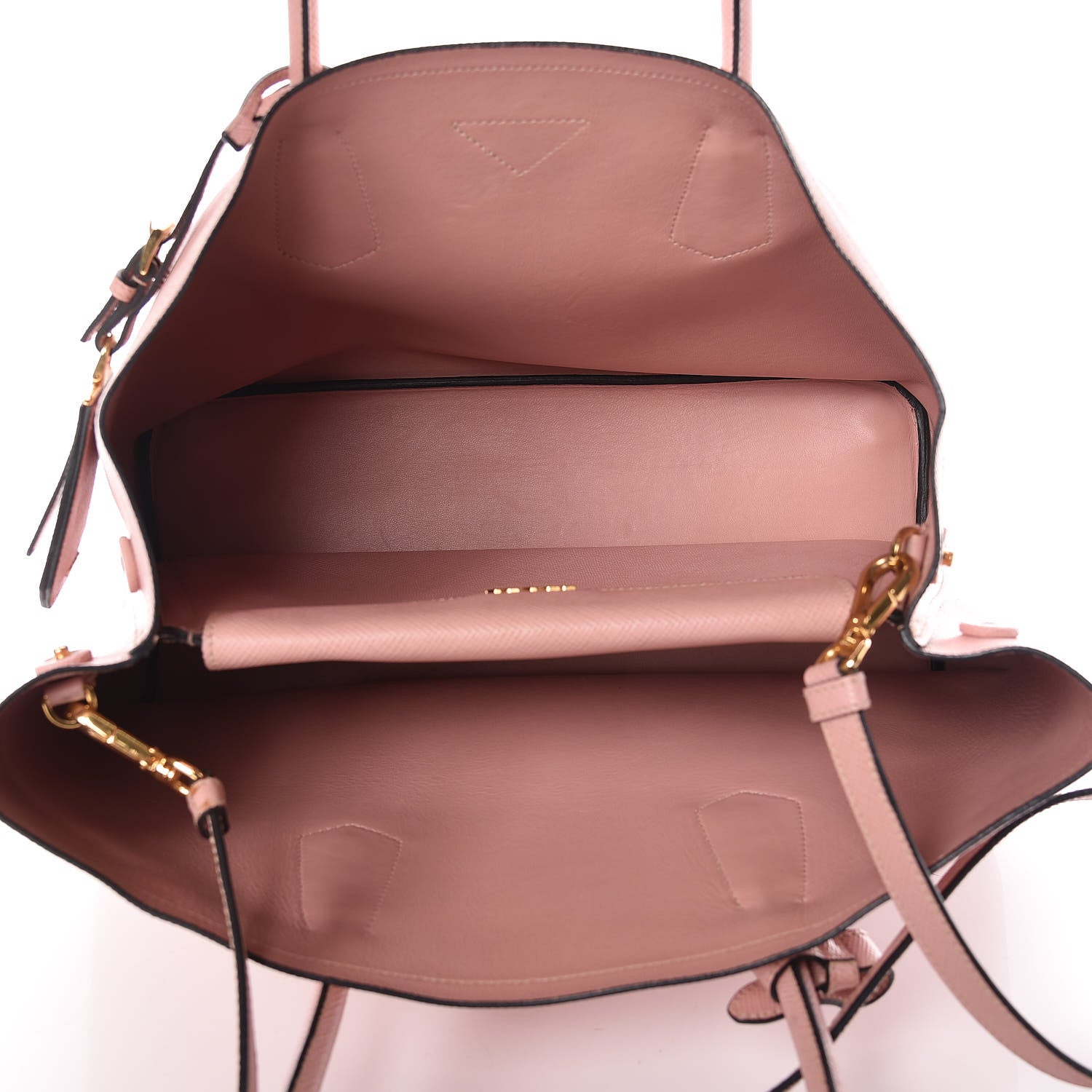 Prada Saffiano Cuir Large Double Bag Orchidea 5 of 14