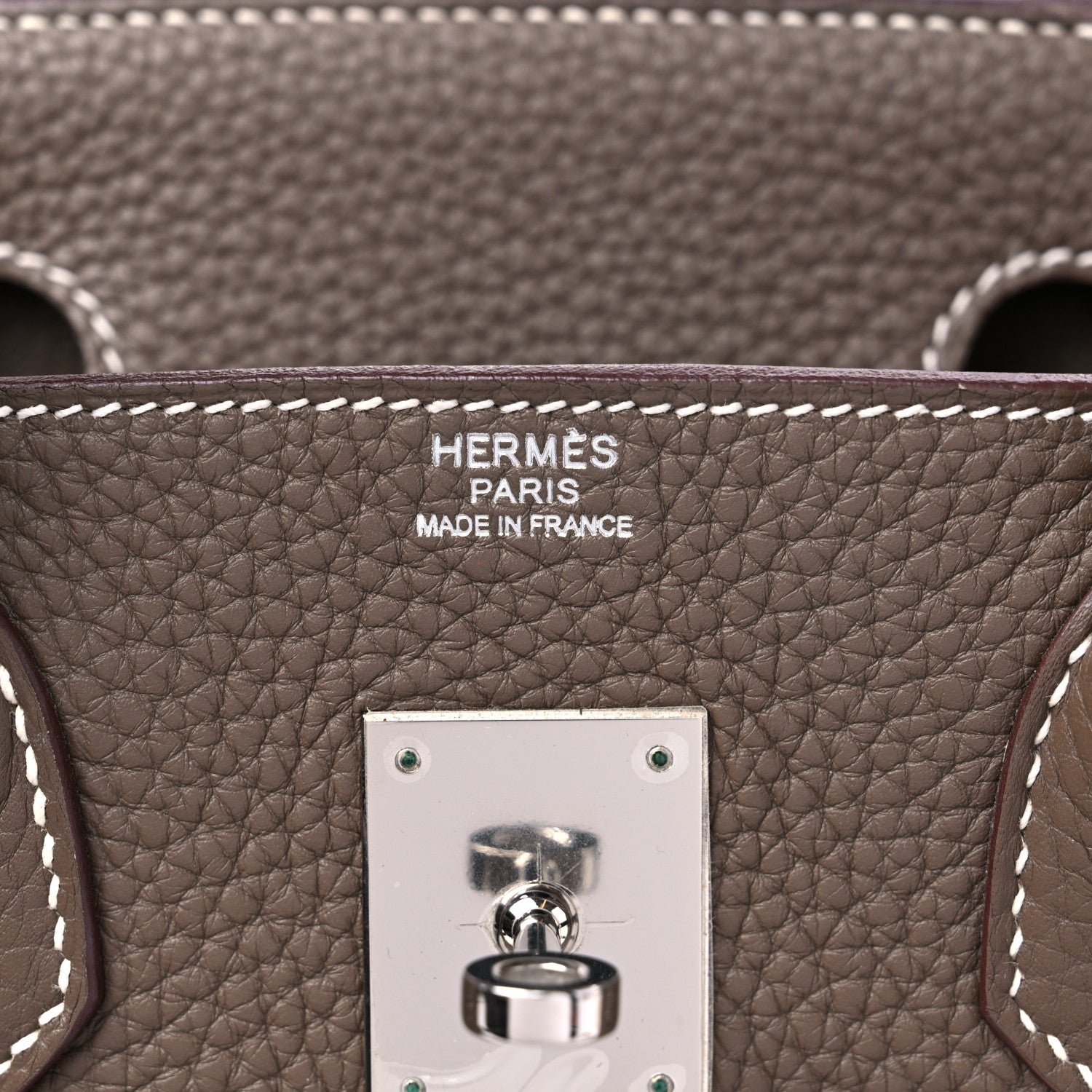 Hermes Taurillon Clemence Birkin 30 Etoupe 6 of 13