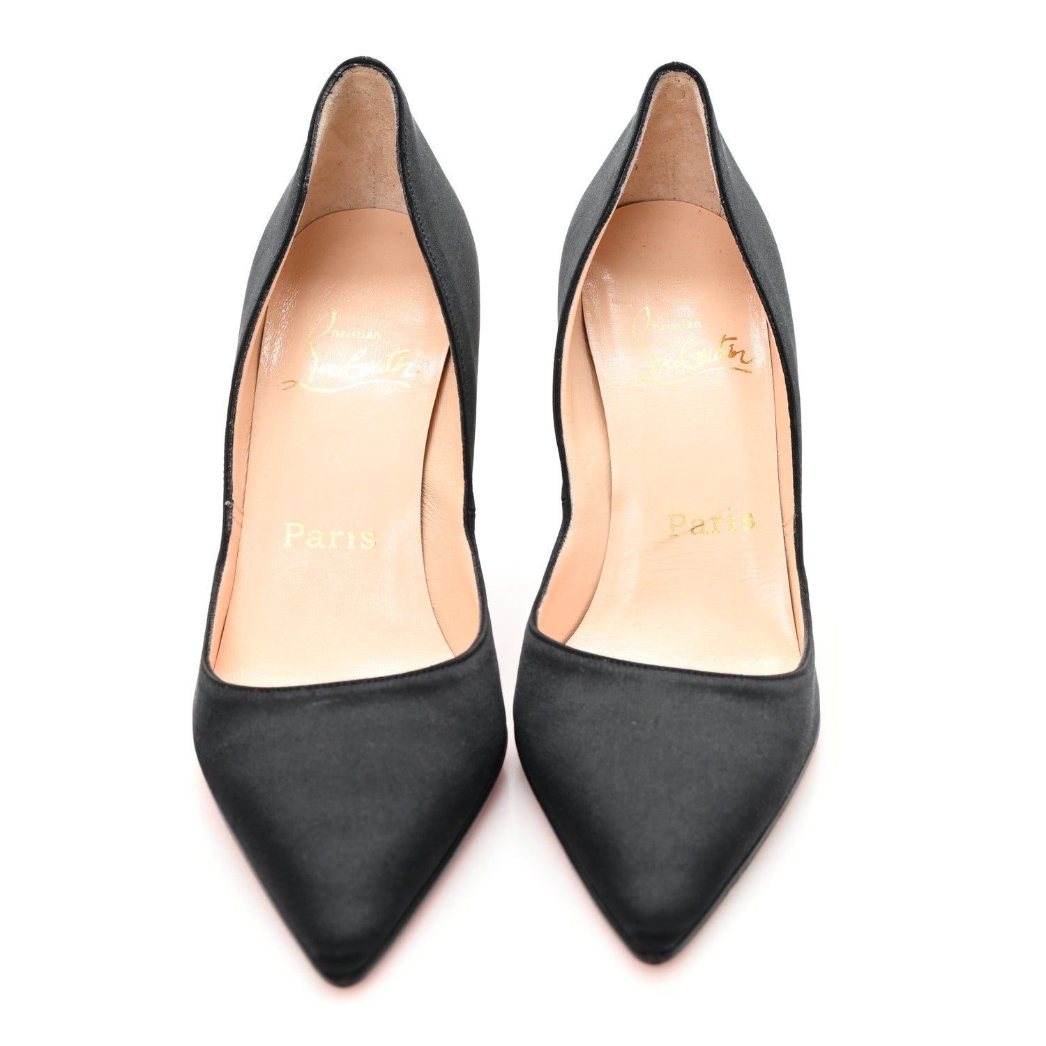 Christian Louboutin Satin Decollete 554 100 Pumps 35.5 Black 3 of 8