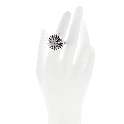 David Yurman Sterling Silver Diamond 25mm Starburst Ring 50 5.25 2 of 6