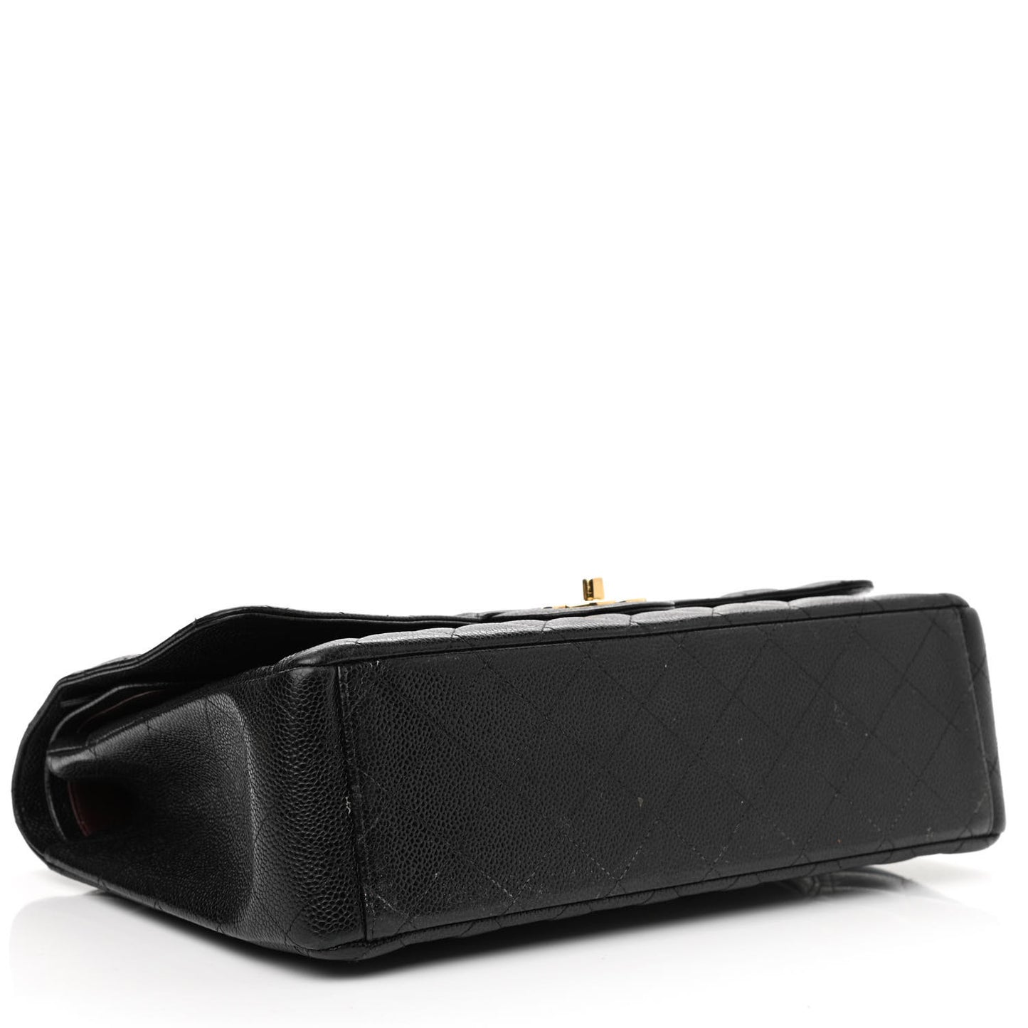 Caviar Quilted Maxi Double Flap Black